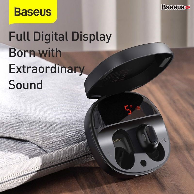 Tai nghe thể thao không dây Baseus Encok True Wireless Earphones W17 ( Bluetooth 5.0 , IP55 Waterproof, 5 - 30h sử dụng, Wireless Charging )HÀNG NHẬP KHẨU