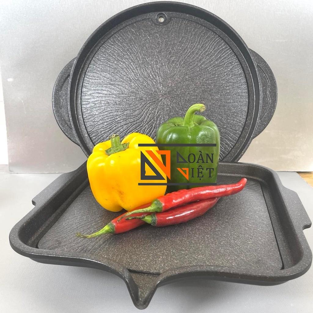 VĨ NƯỚNG BBQ, CHẢO BÍT TẾT - VÂN ĐÁ HOA CƯƠNG CHỐNG DÍNH . Xuất xứ HÀN QUỐC , an toàn tuyệt đối cho sức khoẻ