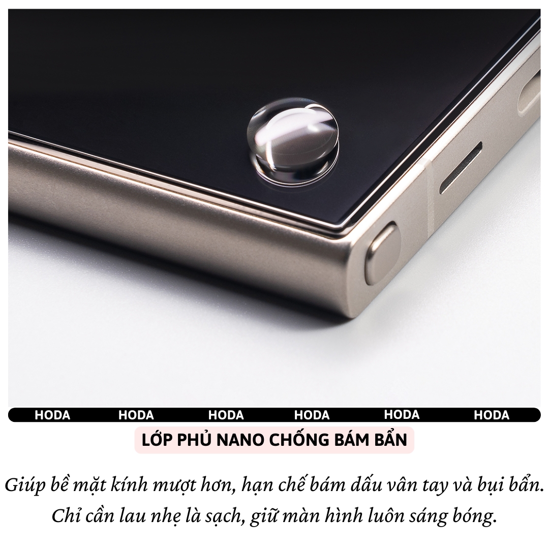 Kính cường lực Full viền màn hình cho Samsung Galaxy S24 Ultra / S25 Ultra / S26 Ultra hiệu Hoda 0.21mm - Kính Chống Xước 9H, Chống Nổ, Bảo Vệ Toàn Màn Hình iPhone, Nano Chống Bẩn, Trong Suốt Crystal Clear, Tăng Cường Gấp Đôi- Hàng nhập khẩu