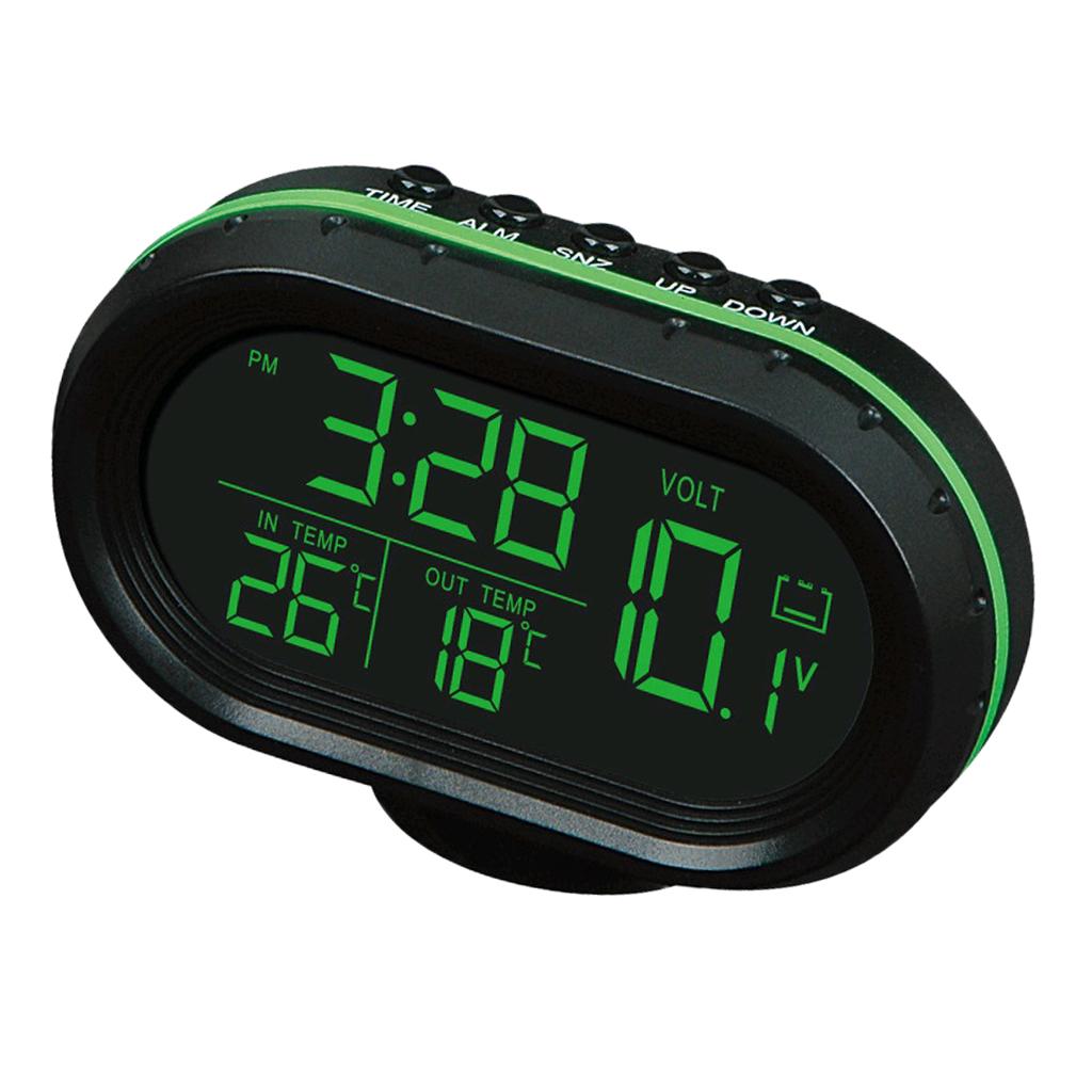 LCD Large Display Car/Auto Clock Display Voltage & Temperature C/F & Time