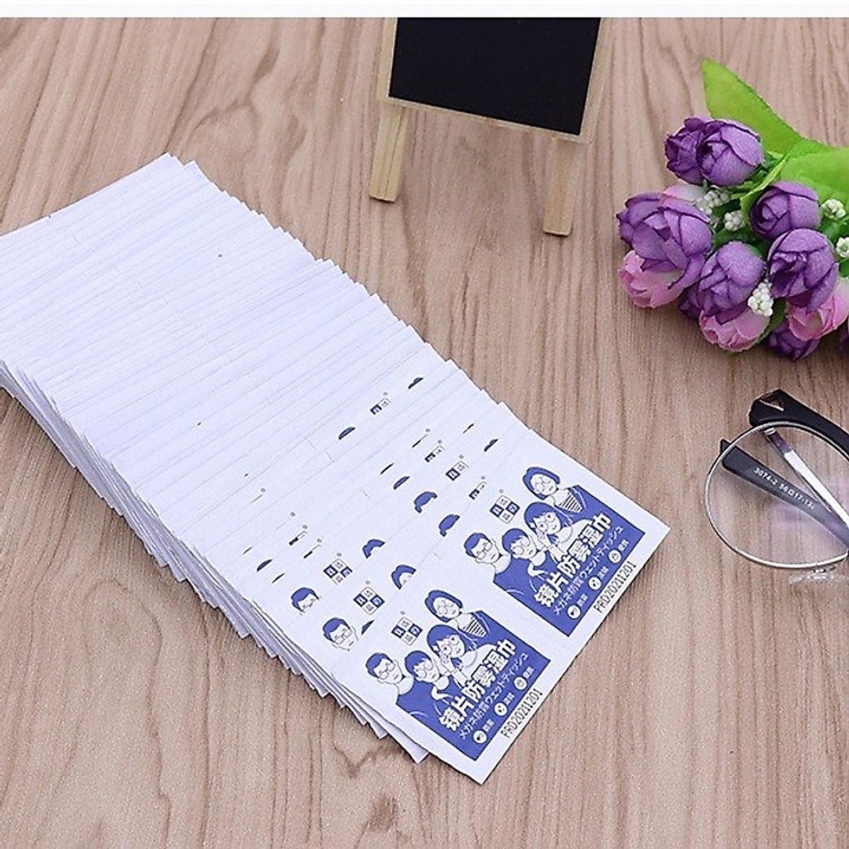 Hộp 100 Khăn Lau Kính Nano, Chống Bám Hơi Nước, Chống Bụi Bẩn - Khăn Lau Kính Nano Hộp 100 Miếng
