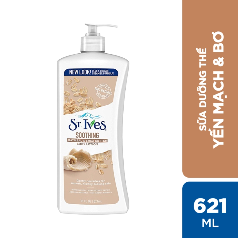 Combo 3 chai Sữa dưỡng thể St.Ives Yến Mạch và Bơ 621ml