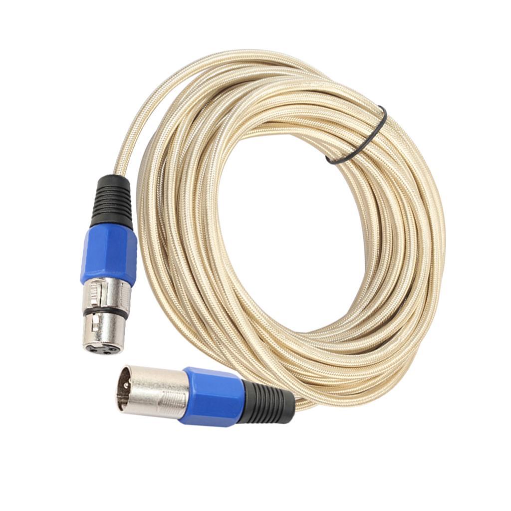 Stereo XLR Male to Female Microphone Mic Cable for Guitar Amplifier