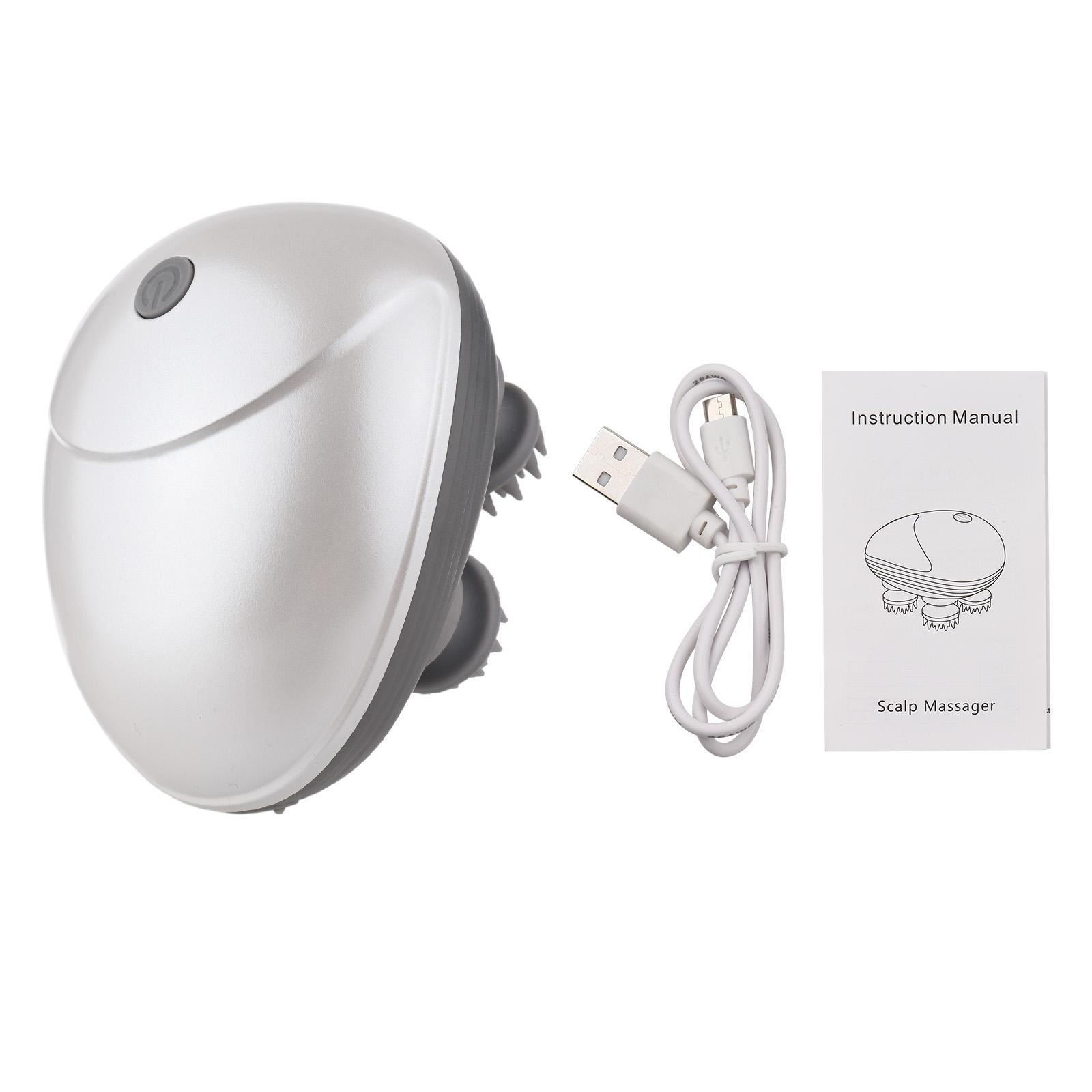 Electric Head Massagers Cordless Hair Scalp Massager with Kneading 6 Massage Nodes Handheld Scratcher