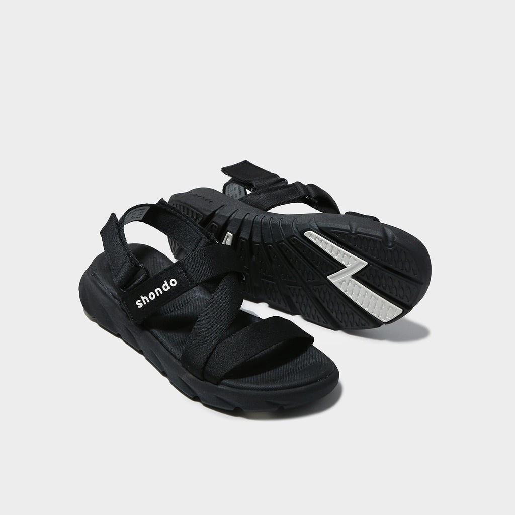 Giày Sandal Nữ Nam SHONDO F6 Sport Đen Trắng - Đế Phylon Siêu Nhẹ, Thấm Hút Mồ Hôi Tốt, Tháo Quai Hậu Làm Dép