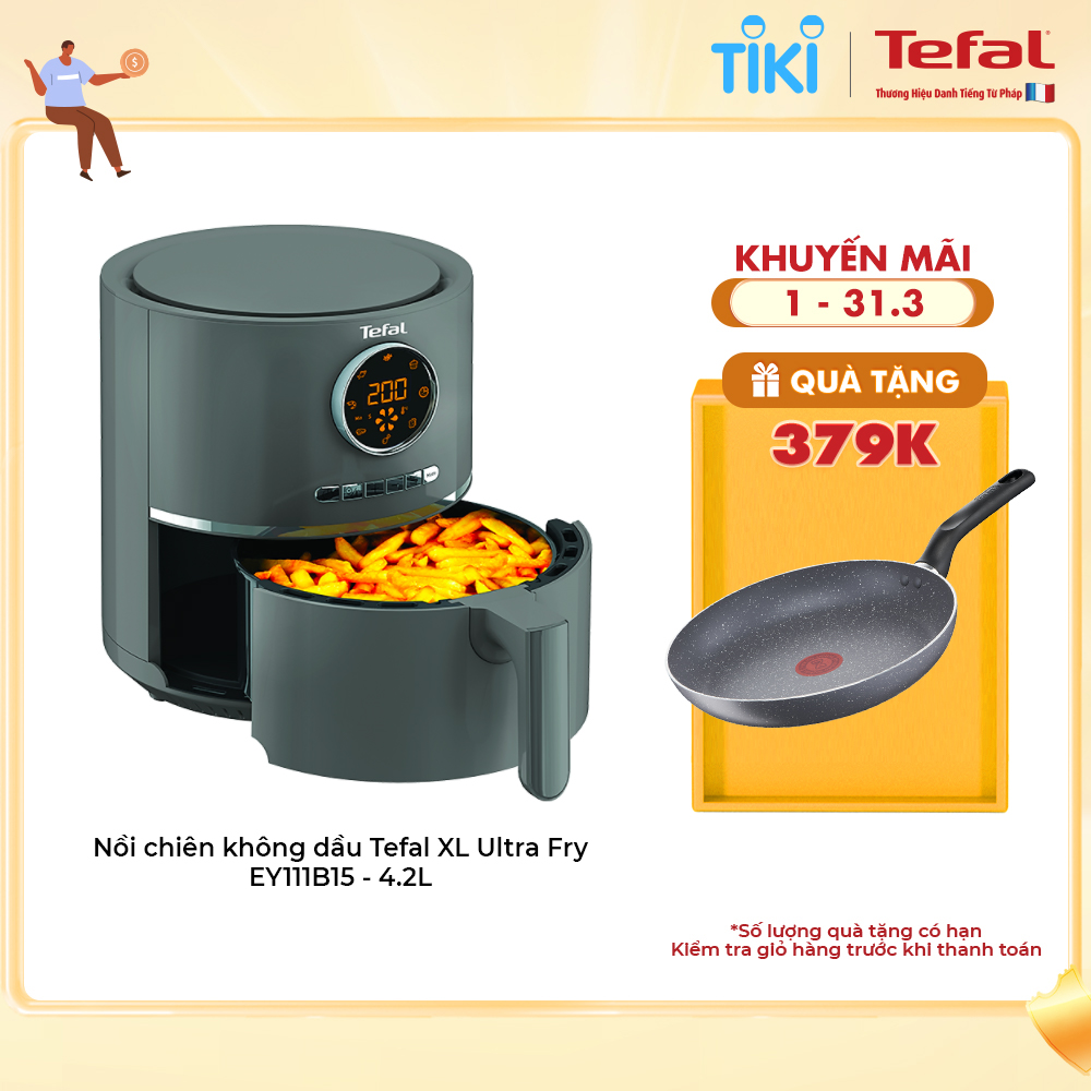 Nồi chiên không dầu Tefal XL Ultra Fry EY111B15 - 4.2L - Hàng chính hãng