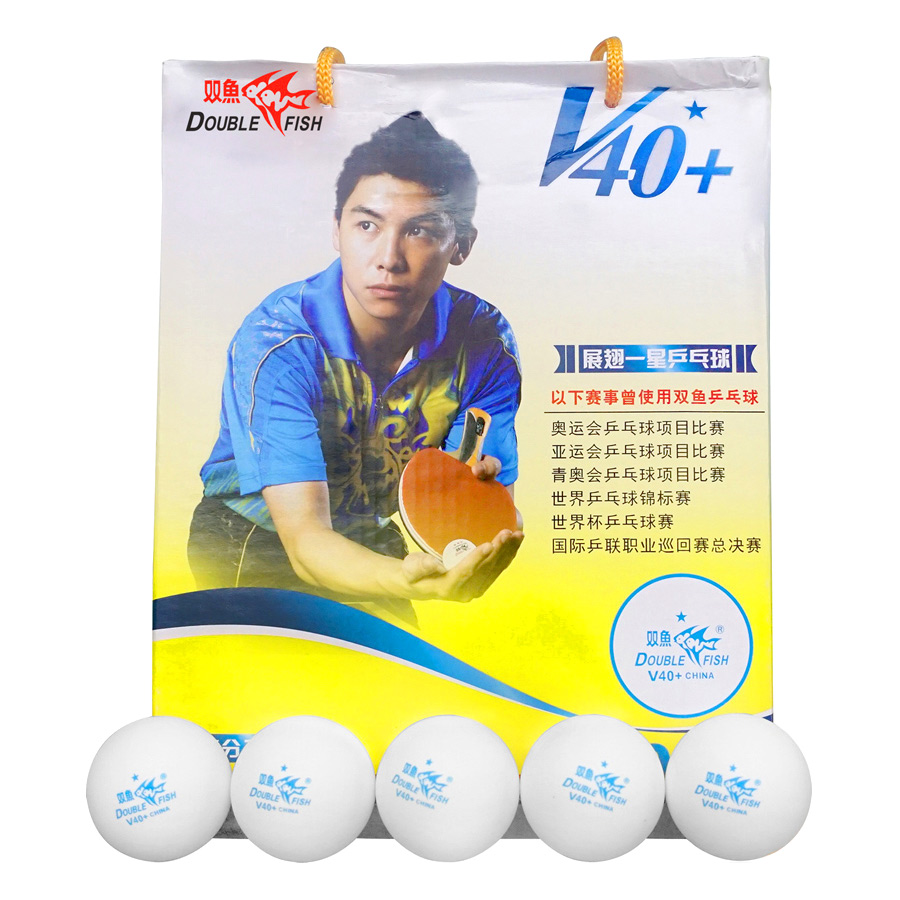 Bóng Bàn Double Fish V40 + 1 Sao (100 Quả)