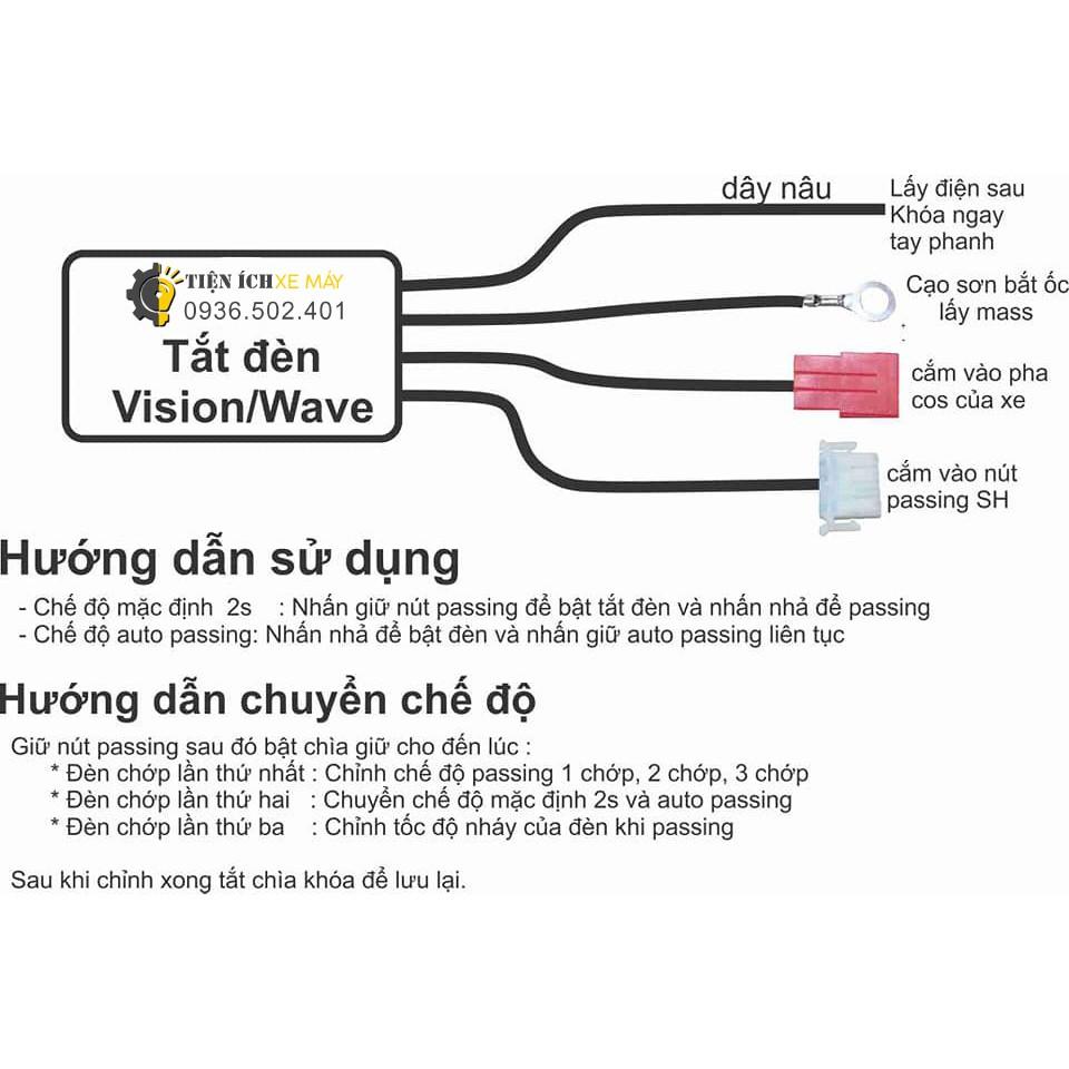 Bộ điều khiển tắt mở đèn tích hợp dành cho Vision2020