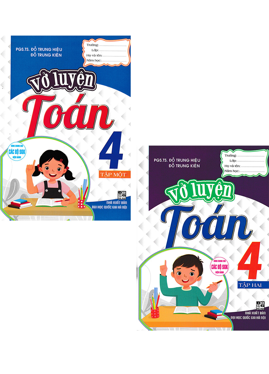 Combo Vở Luyện Toán 4 Tập 1 + 2 _HA