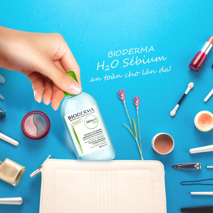 Nước Tẩy Trang Dành Cho Da Dầu Mụn BIODERMA Sébium H2O 500ml + Tặng 1 Móc Khóa Nhựa 2 Mặt