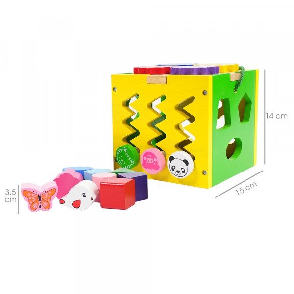 Đồ chơi thả hình khối cho bé, Hộp Thả Khối Đa Năng - Đồ chơi gỗ Winwintoys