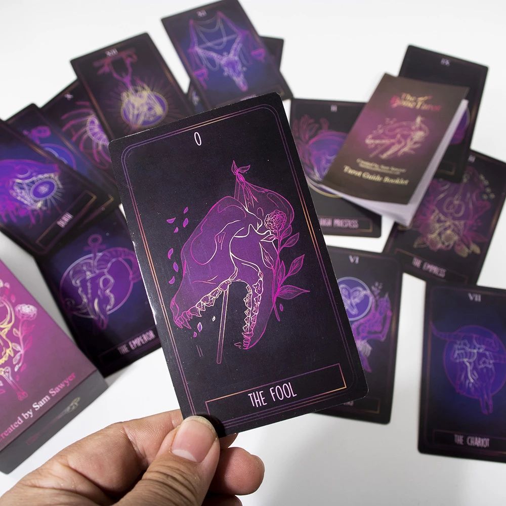 (Size Gốc) Bộ Bài The Bone Tarot  Thẻ Mạ Cao Cấp