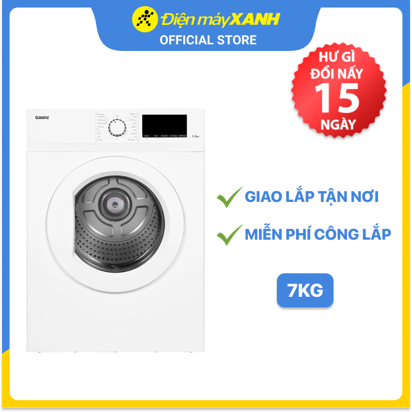 Máy sấy thông hơi Galanz 7 Kg DV-70T5C(W) - Hàng chính hãng