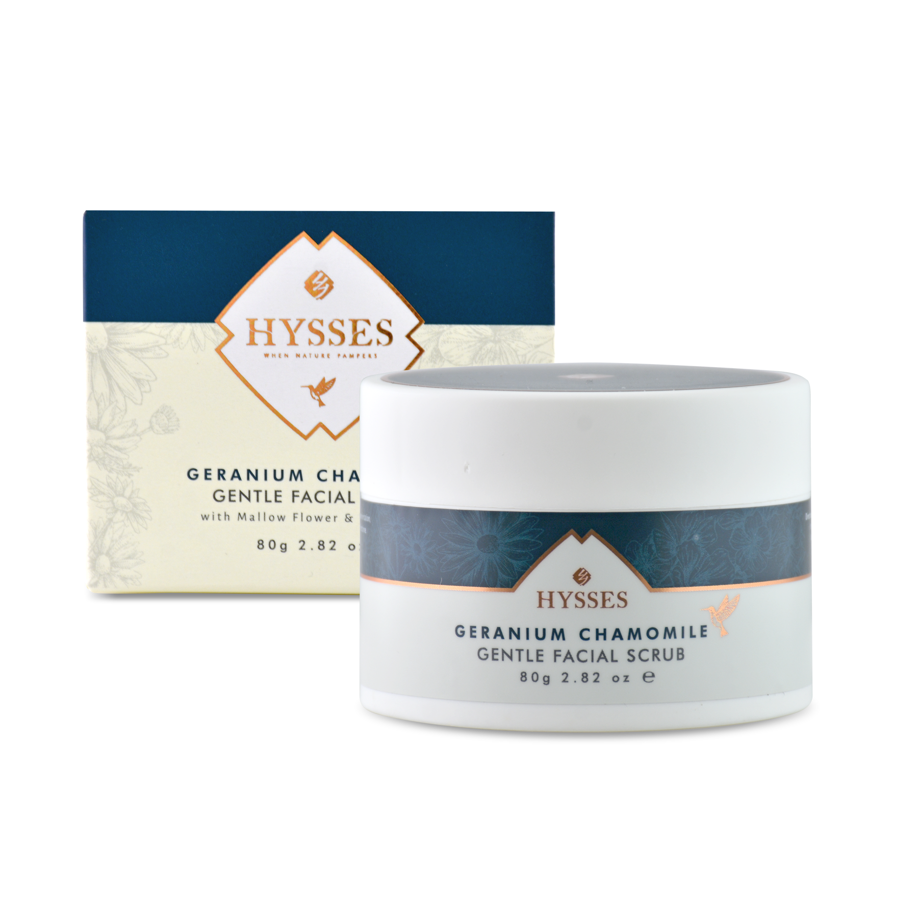 Gel Tẩy Tế Bào Chết Cao Cấp Hysses Gentle Facial Scrub Thích Hợp Với Da Nhạy Cảm, Da Mụn, Da Dầu, Chống Lão Hóa Và Làm Săn Chắc Da Với Tinh Dầu Cúc La Mã - Phong Lữ Hữu Cơ Tự Nhiên
