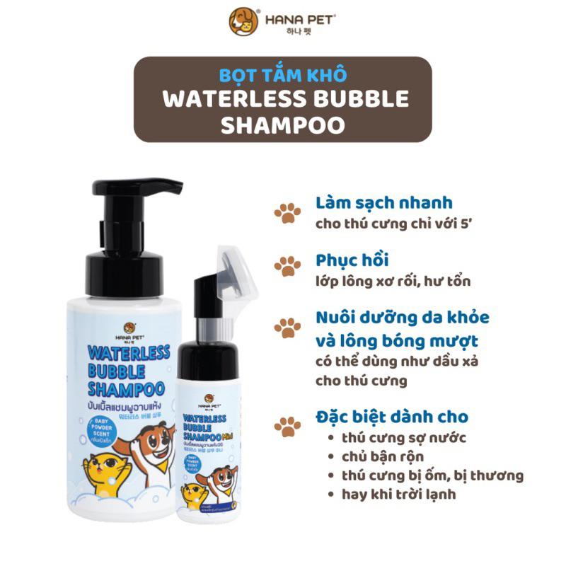 Bọt tắm khô dưỡng lông Hana Pet Waterless Bubble