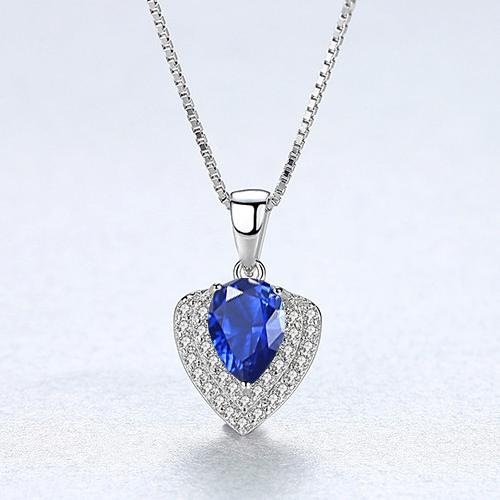 Dây chuyền bạc nữ đính đá cao cấp DB2388 có 3 màu Bảo Ngọc Jewelry