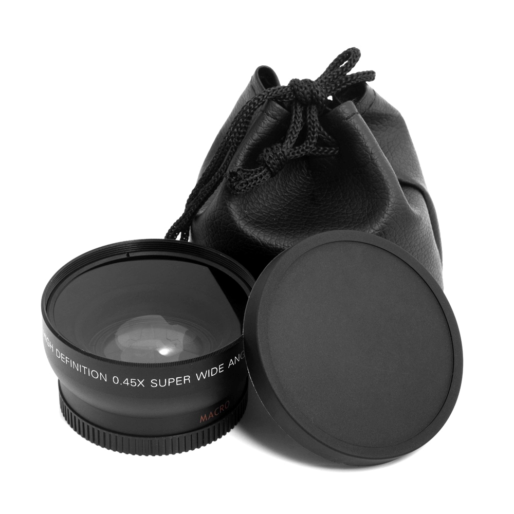 Ống kính góc rộng HD 52MM 0,45x, ống kính macro cho máy ảnh DSLR Canon Nikon Sony Pentax 52MM