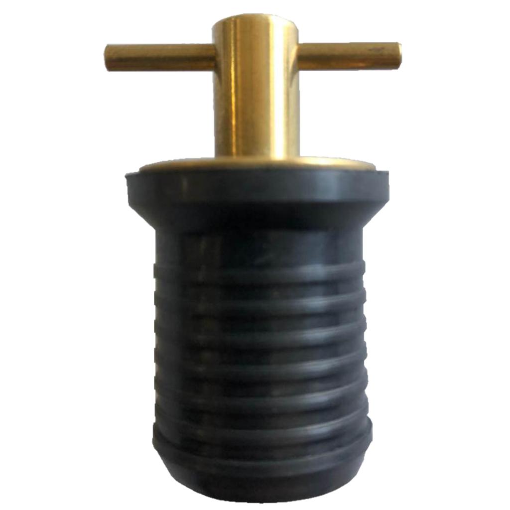 Twist Type Brass Drain Plug Boat Marine Coolers Hulls Marine Turn-Tite Twist Expandable Rubber Drain Plug with Neoprene Seal