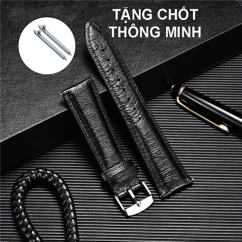 Dây đồng hồ da ĐÀ ĐIỂU CAO CẤP OL-P8024 tặng CHỐT THÔNG MINH
