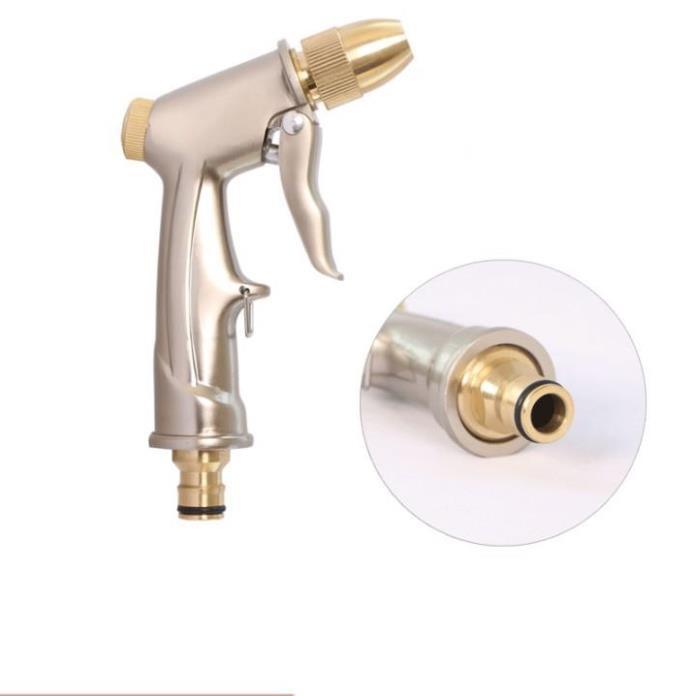 ️ Bộ dây vòi xịt nước rửa xe, tưới cây . tăng áp 3 lần, loại 20m 206701-1 đầu đồng, cút, nối đen