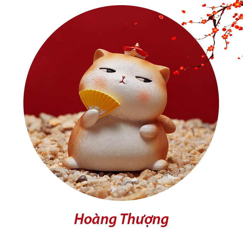 Set Mèo Hoàng cung 7cm ( Hoàng Thượng, Hoàng Hậu , Tướng Quân, Cách Cách)