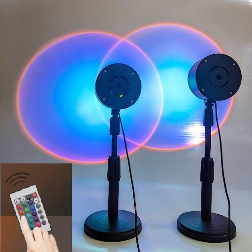 Combo đèn tiktok sunset biến hình sống ảo quay clip hottrend livestream đèn 33cm kèm đèn hoàng hôn cầu vồng tặng chân 2m