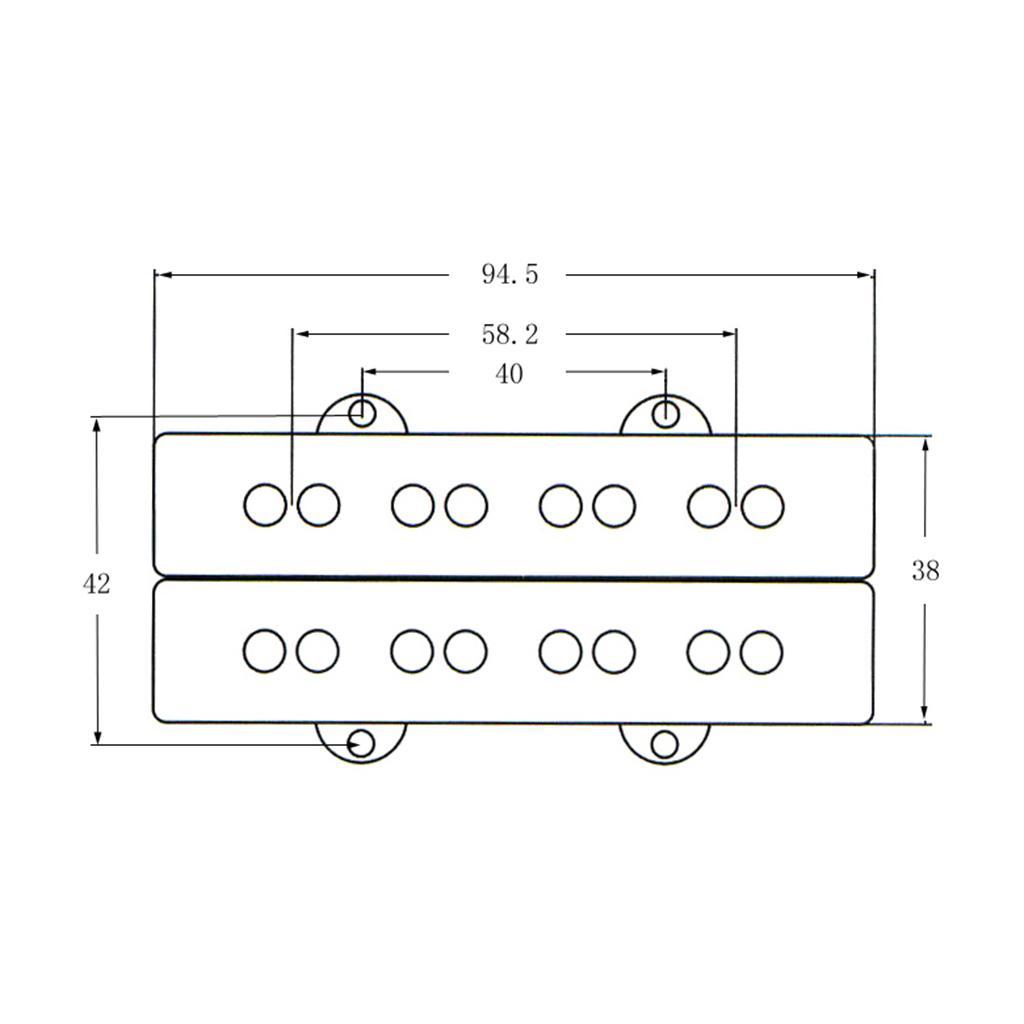 1 Set Bass Humbucker String Pickup Electric Bass Accessories