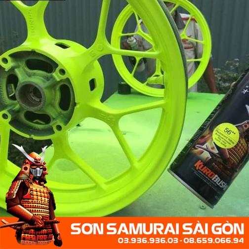 Sơn SAMURAI KUROBUSHI 56** MÀU VÀNG HUỲNH QUANG chính hãng dành cho xe máy