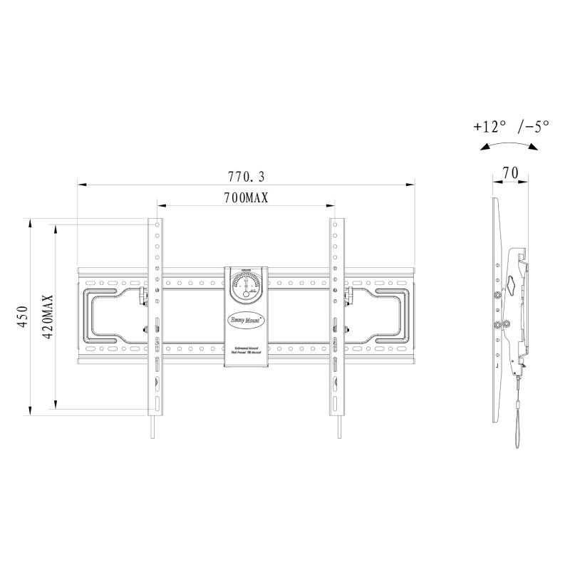 Giá treo tivi LCD DF- 80T (65&quot; - 90&quot;) - Hàng chính hãng