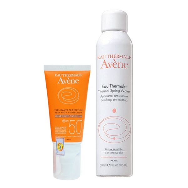 Combo Kem Chống Nắng Có Màu Avene Protection Tinted Cream 50+ (50ml) Và Xịt Khoáng Avène Thermal Spring Water (300ml)