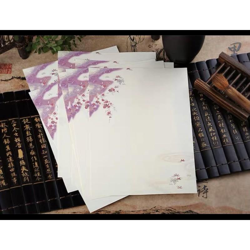 Giấy viết thư mẫu cổ phong 8 tờ / set