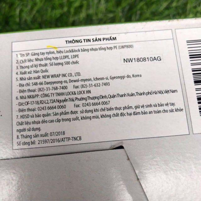 HỘP 500 Chiếc GĂNG TAY NYLON Cao Cấp LWP800