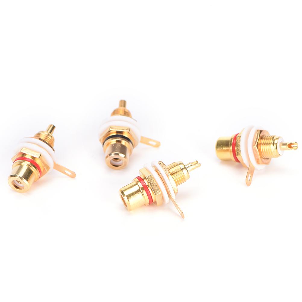 RCA Nữ Jack 10pcs mạ RCA Đầu nối Gold Gold Chassis Audio Socket