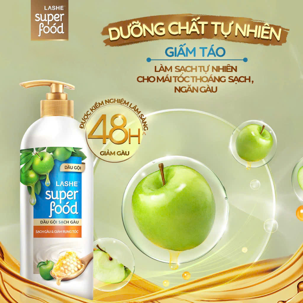 Dầu gội LASHE Superfood 630g