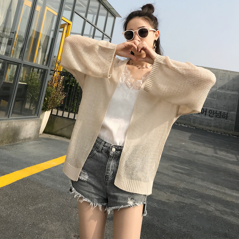 Áo Cardigan Dệt Kim Dáng Rộng Phong Cách Hàn Quốc Cho Nữ