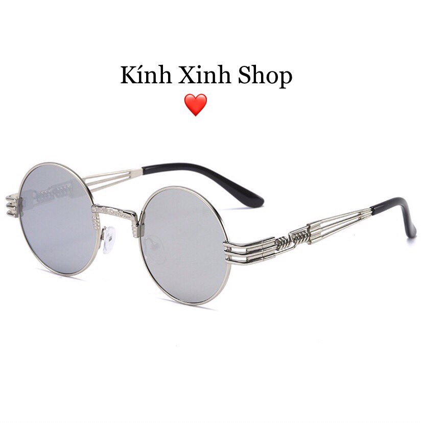 Kính râm Mắt tròn xoe ulzzang cao cấp + Tặng Tuavit Kính xinh Mini đa năng