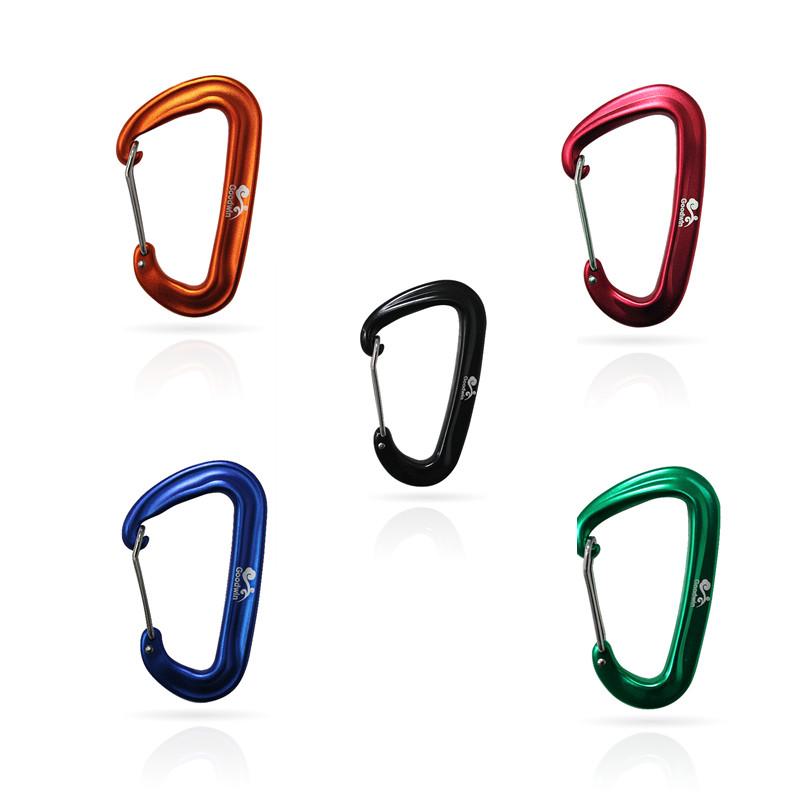 4 Cái/bộ 12KN Loại D Leo Thùng Đựng Đồ Co Giãn Dày Kẹp 7075 Móc Khóa Hợp Kim Nhôm Cho Võng Cắm Trại Cho Thú Cưng