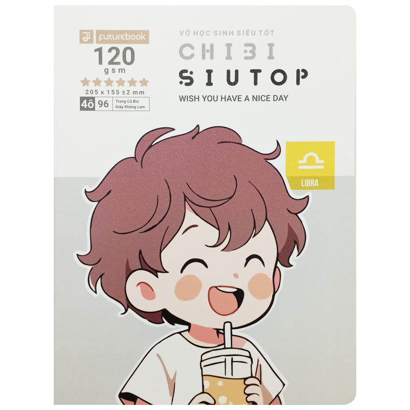 Tập Học Sinh Chibi Siutop A5 - 4 Ô Ly - 96 Trang 120gsm - futurebook DK981 (Mẫu Màu Giao Ngẫu Nhiên)