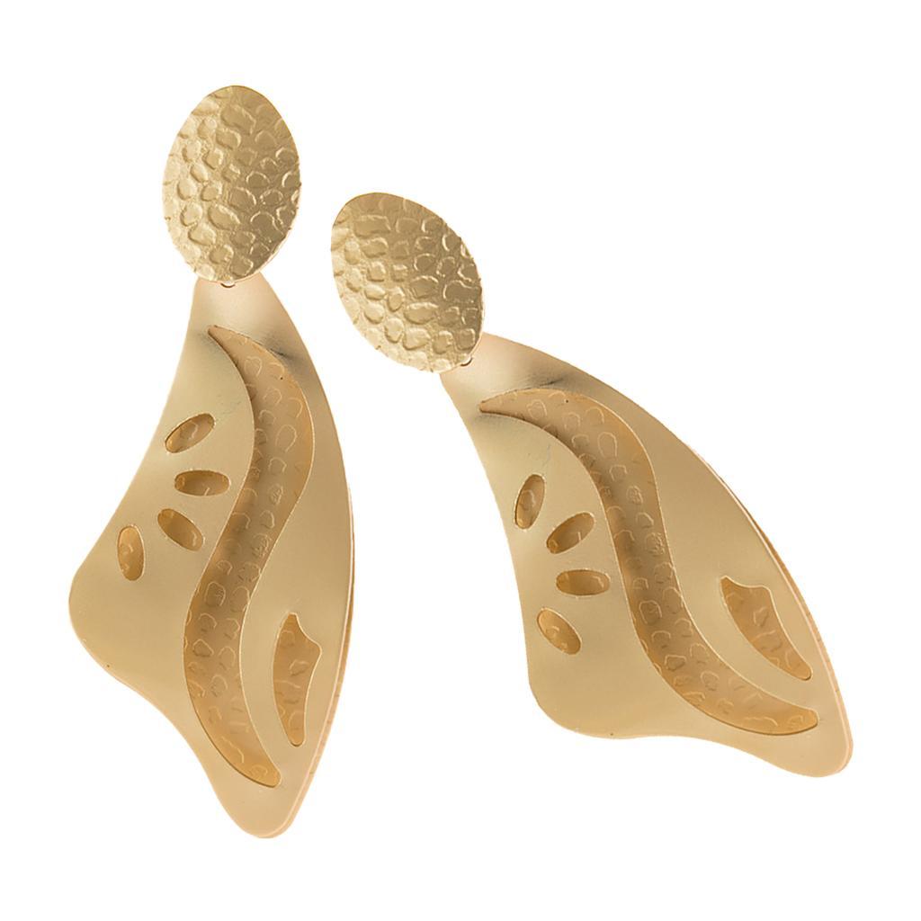 Geometric Dangle Earrings Retro Chunky Drop Earrings Costume Jewelry Golden