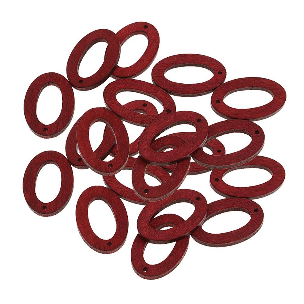 20 Pieces Oval Wooden Earrings Pendants DIY Jewelry Making Charms