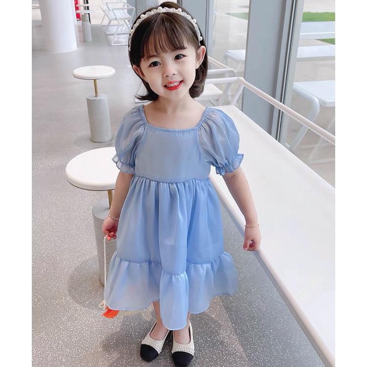 Váy đầm voan tơ óng công chúa cho bé 8-20kg