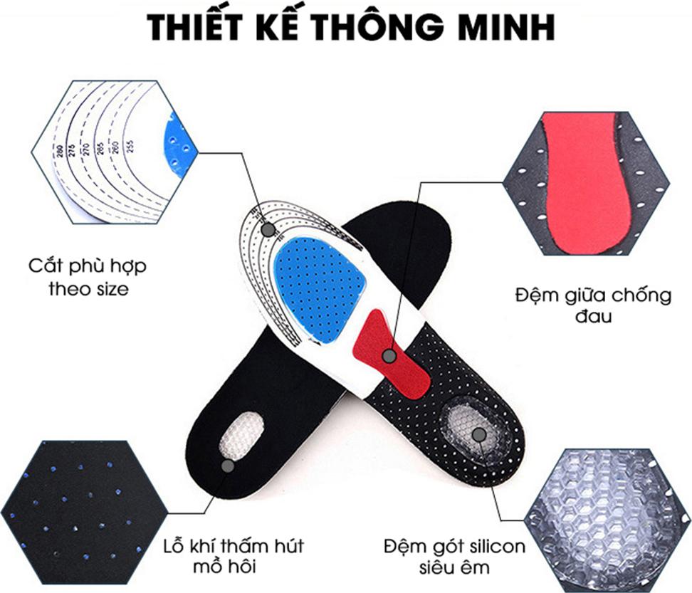 Lót Giày Thể Thao Nam , Nữ Êm Chân Thoáng Khí Run Sport LG006-M