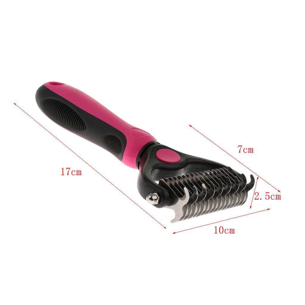 Plastic Hair Detangling Comb Remove Grooming Rake Brush for Pet Dog Cat