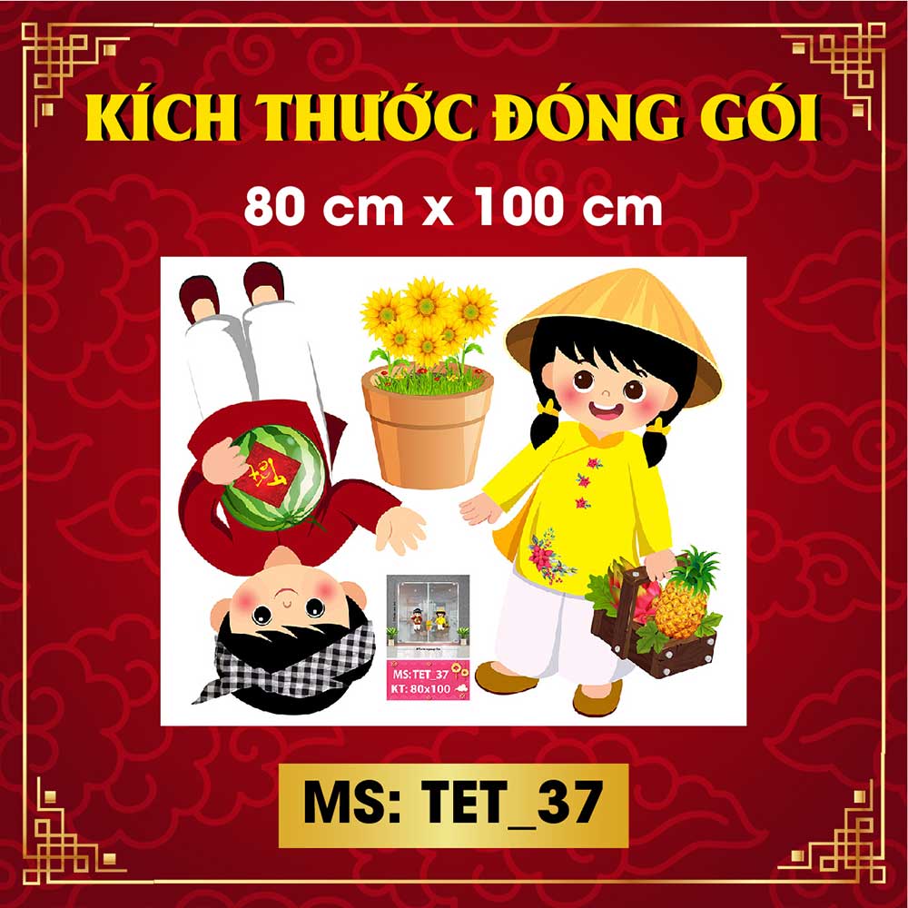 Decal trang trí tết combo số 7