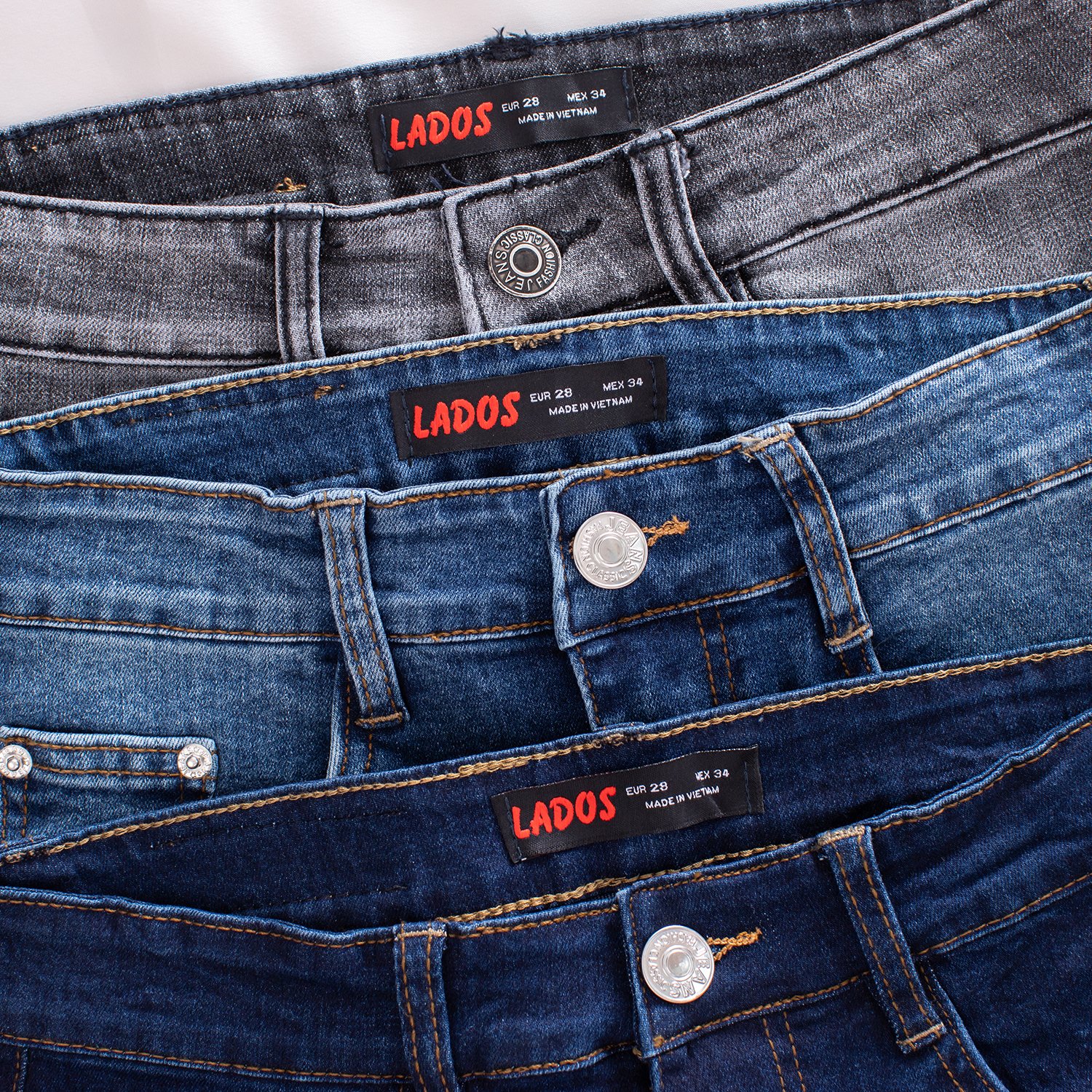 Quần Jean nam basic cao cấp LADOS - 4035 form slimfit, vải đẹp