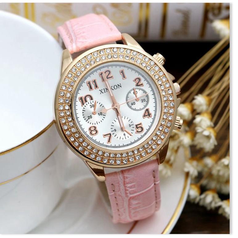 Đồng hồ Luxury chính hãng, mặt đá thạch anh LUXURY 965009 Đồng hồ nữ