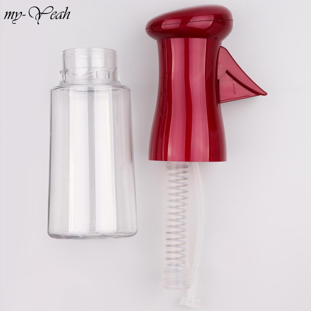 300ml Continuous Spray Water Bottle, Fine Mist Hair Spray Bottle Empty Refillable Trigger Sprayer, Plastic Mist Container