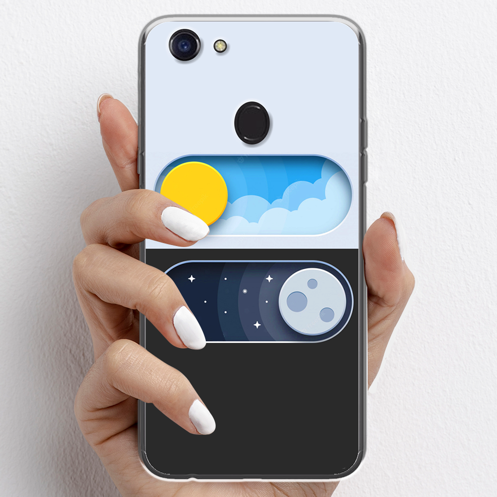 Ốp lưng cho Oppo F5 nhựa TPU mẫu Ngày đêm