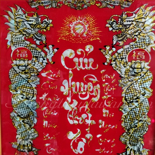 Bài vị Cửu Huyền Thất Tổ XOẮN ỐC cao 48 cm(hàng đẹp,tiếng Việt+ tiếng Hán