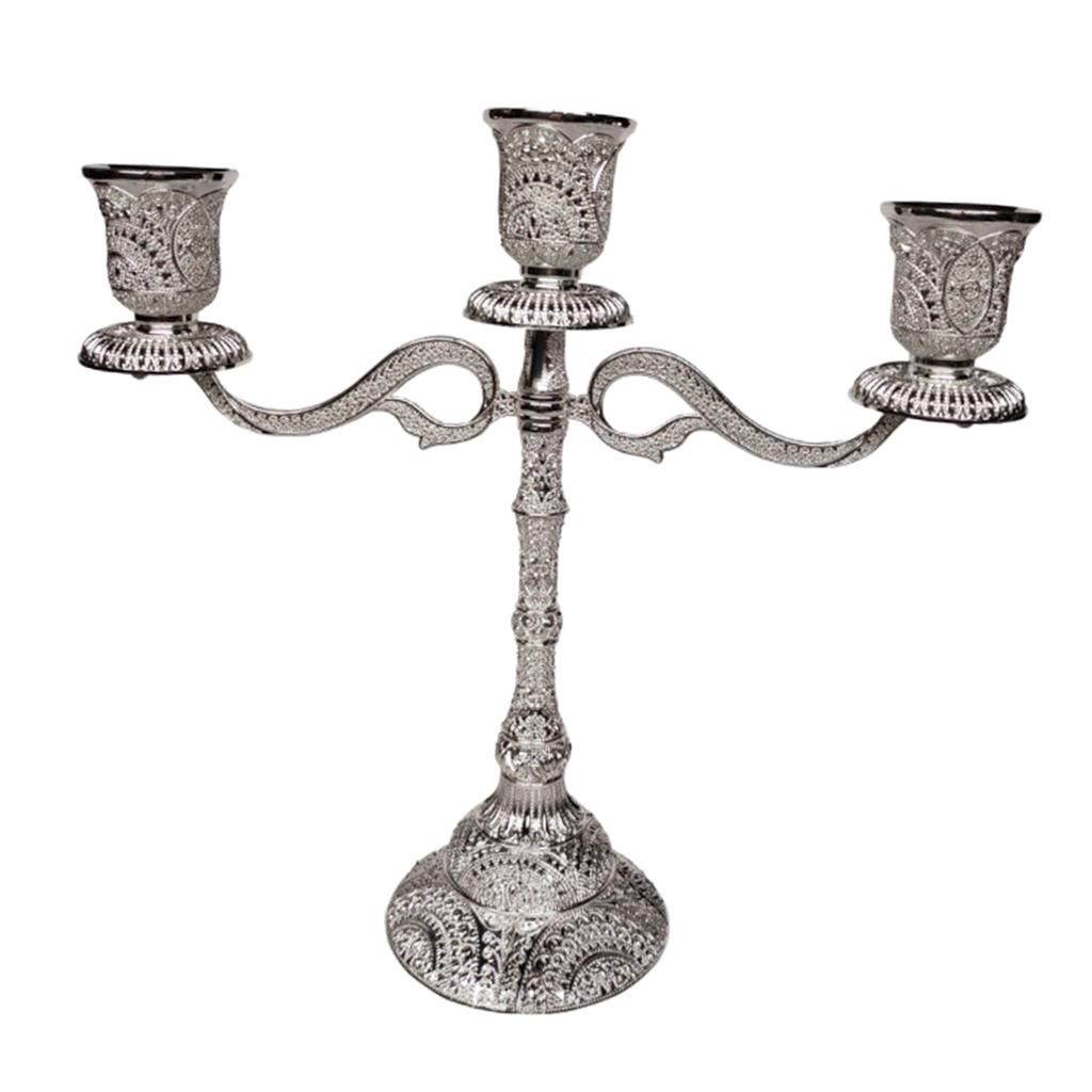 Antique Style Candle Holder Bronze Candelabra For Wedding Party Votive